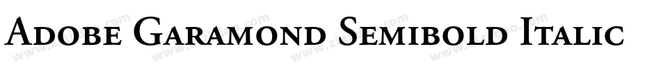 Adobe Garamond Semibold Italic Oldstyle Figures字体转换